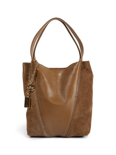 Small Spin Leather And Suede Shoulder Bag