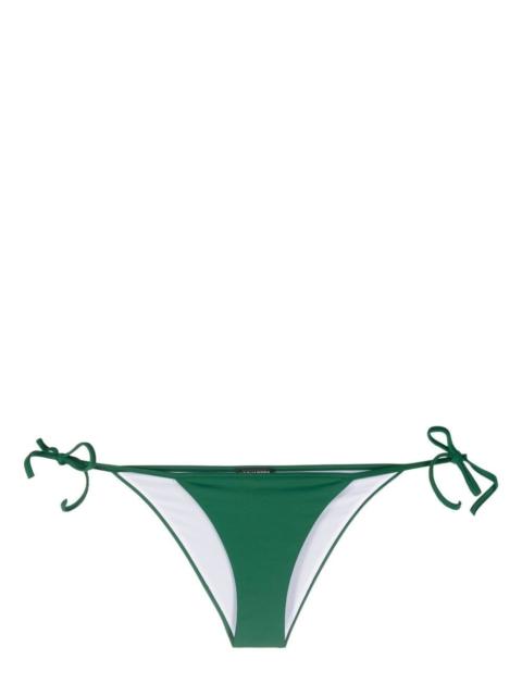 logo-print side-tie bikini bottoms