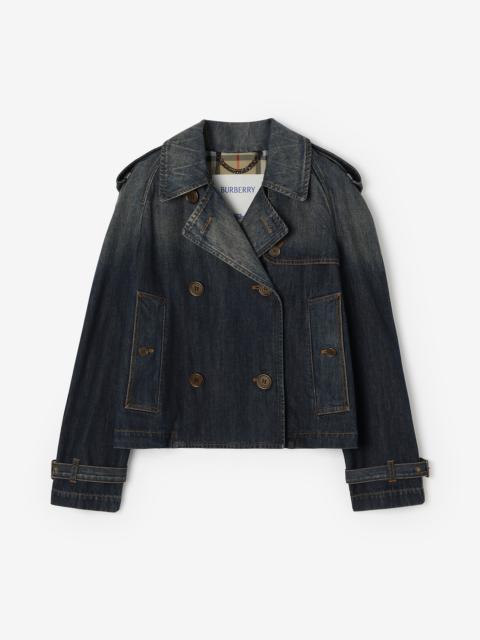 Cropped Denim Mayfair Trench Jacket
