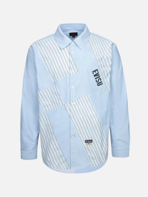 WHEEL OF WISDOM AND LOGO PRINT RELAX FIT DECONSTRUCTIVE SHIRT