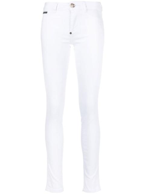 skinny-cut denim jeans