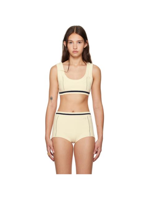 Off-White Contrast Stitch Bra Top