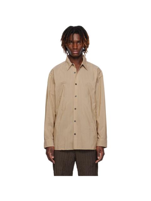 Beige Loose Cotton Shirt