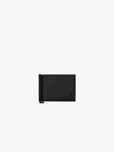 TINY CASSANDRE BILL CLIP WALLET IN MATTE LEATHER