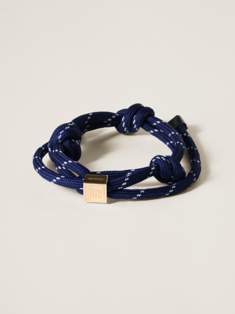 Cord and nylon bracelet