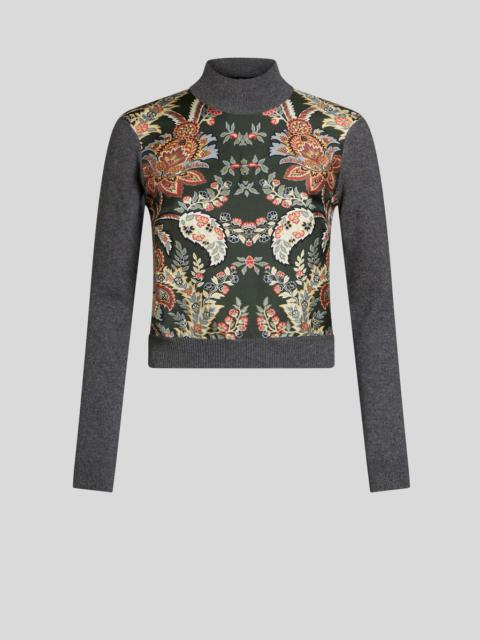 SWEATER WITH PAISLEY PRINT