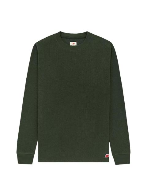 New Balance Made in USA Long Sleeve Thermal T-Shirt 'Midnight Green' MT23546-MTN