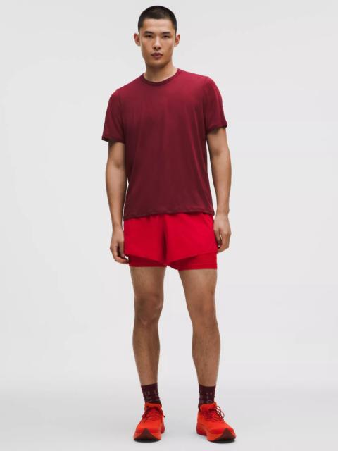 Perforated Lined Running Short 5"