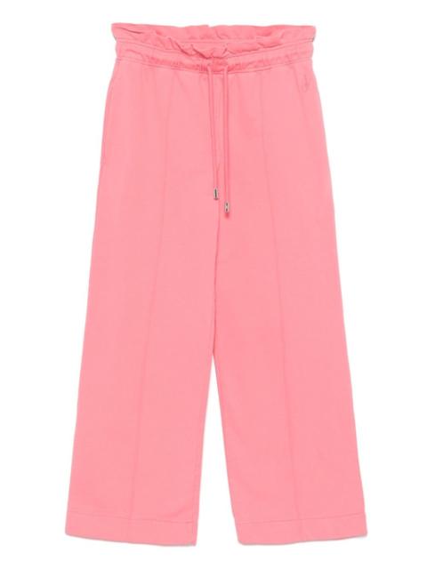 gathered-waist track pants