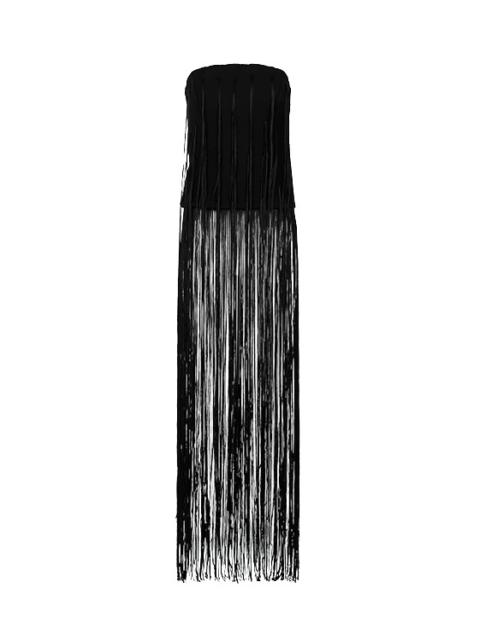 FRINGE TUBE BLACK WOOL