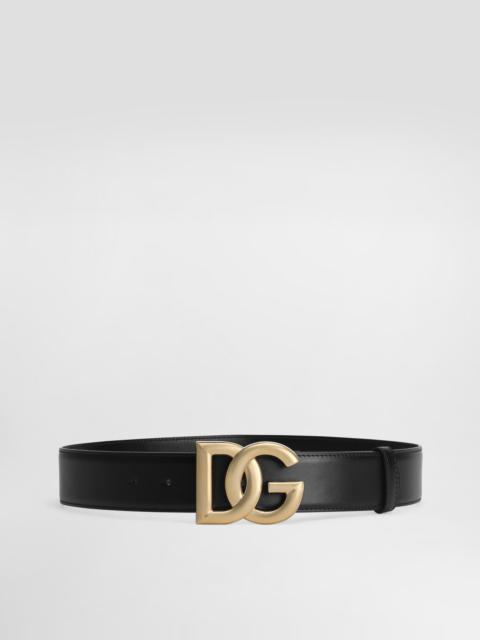 Calfskin belt with DG logo