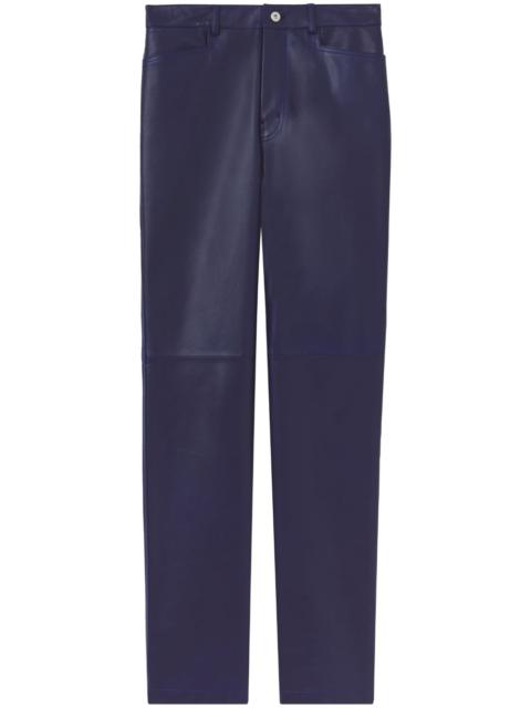 Straight Leg Leather Pant