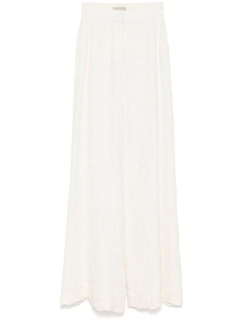 embroidered flared trousers