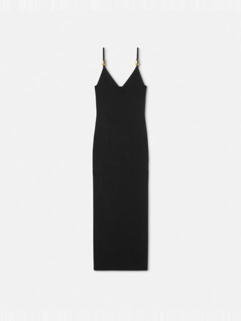 Safety Pin Knit Slip Midi Dress
