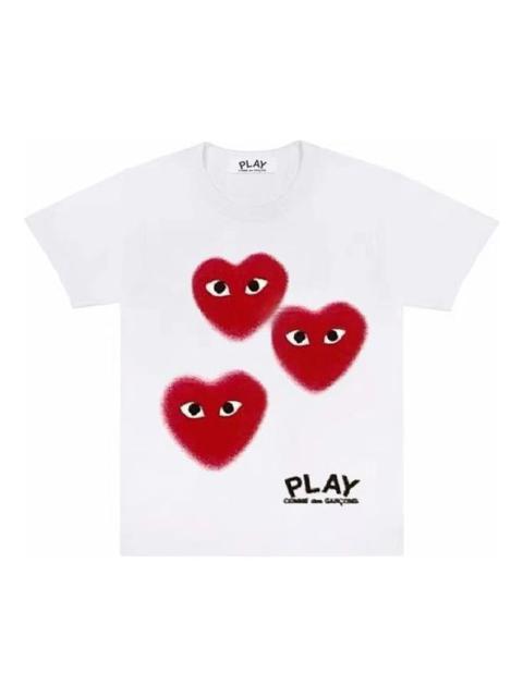 COMME des GARCONS PLAY Love Short Sleeve White OD-T222-051-1