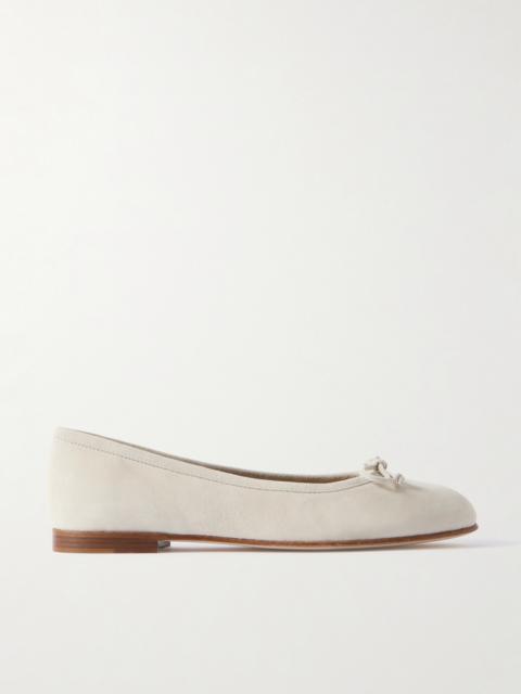 Veralli Bow-detailed Suede Ballet Flats