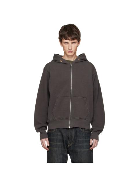 Gray Heavyweight Zip Hoodie