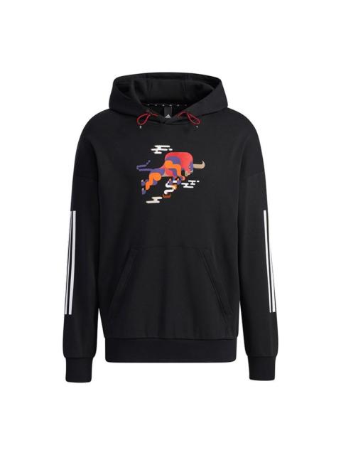 adidas Cny Gfx Hs Logo Printing Sports Pullover Black GP1839