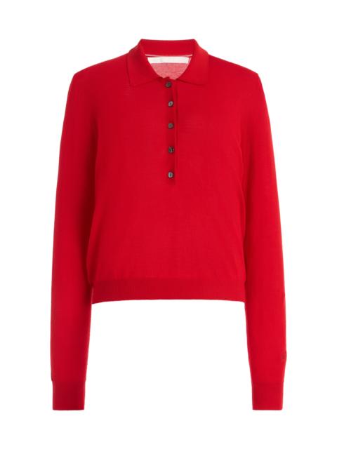 The Dea Wool Polo Shirt red