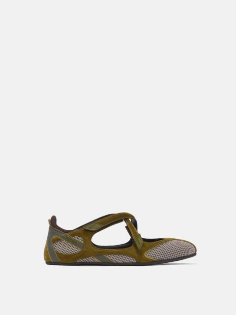 ''FLOOR 01'' BALLERINA FLAT MILITARY GREEN