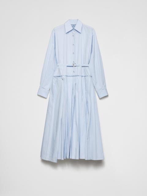 Pleated poplin dress