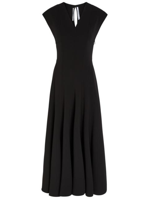 Another Tomorrow Cut-out Stretch-wool Midi Dress