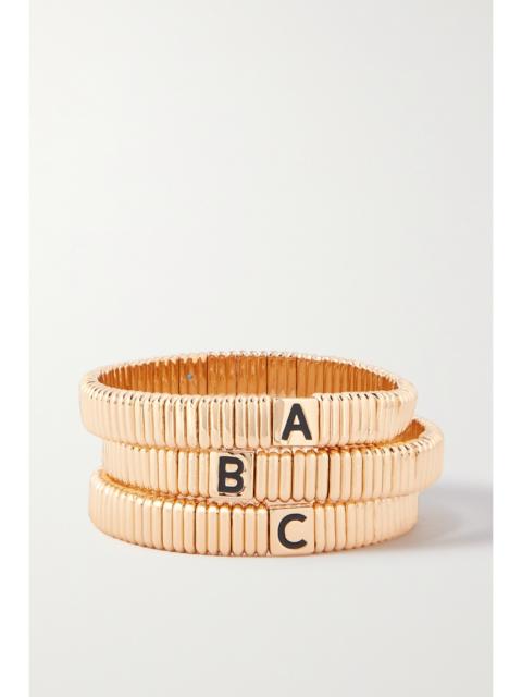 Alphabet Gold-tone Bracelet