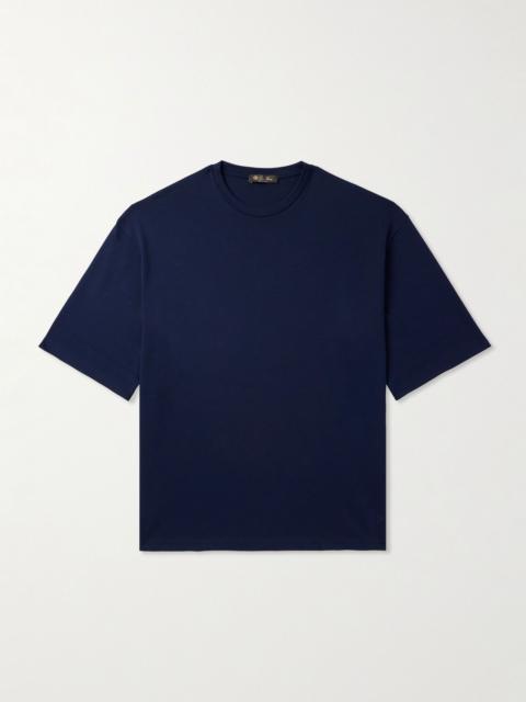 Tremezzo Sea Island Cotton-Jersey T-Shirt Navy