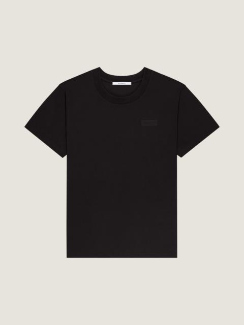 T-SHIRT IN COTTON WITH GIVENCHY PATCH