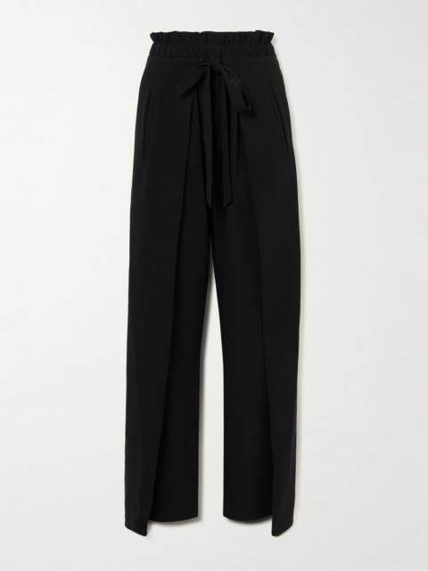 Naomi Crepe Wide-leg Wrap Pants