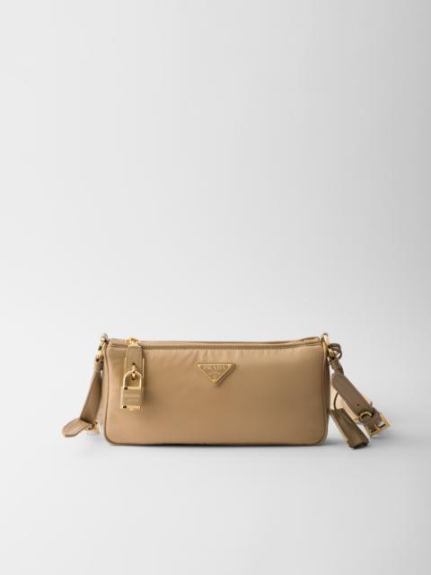 Small Re-Nylon and leather shoulder bag