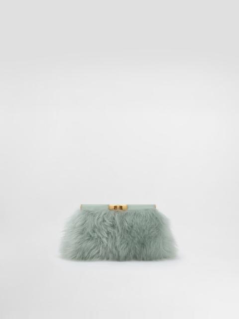 Marlene shoulder bag in shearling and calfskin