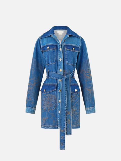 JENNA ZODIAC ZONE BELTED MINI DRESS