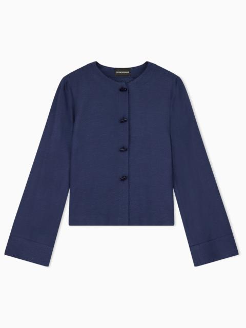 ASV MICRO LEOPARD SPOT JACQUARD FLUID FABRIC SHIRT