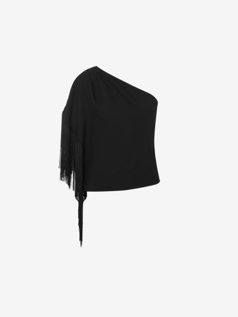 ONE-SHOULDER TOP WITH FRINGES