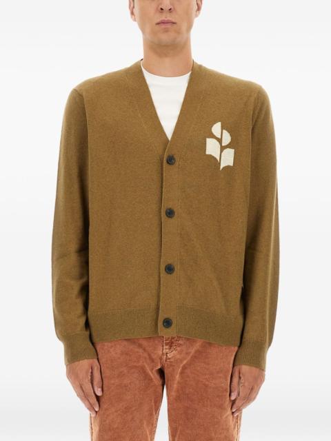 logo button cardigan