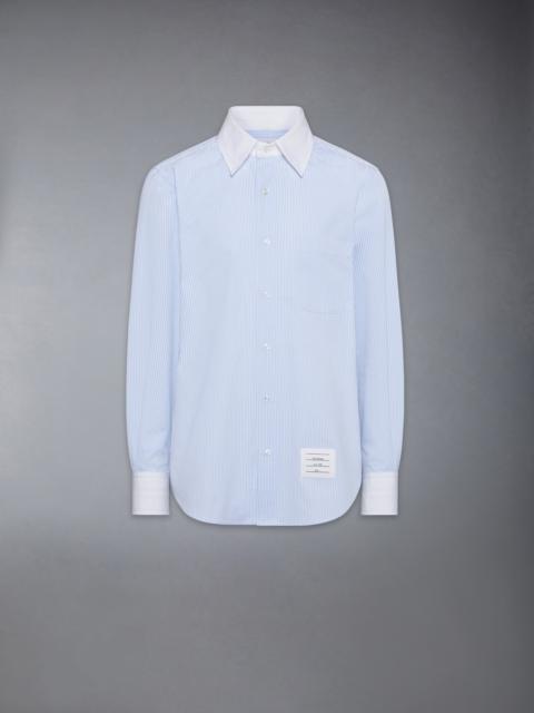 MICRO UNIVERSITY STRIPED POPLIN STRAIGHT FIT SHIRT