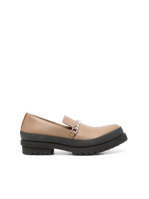 chain-detailed loafers