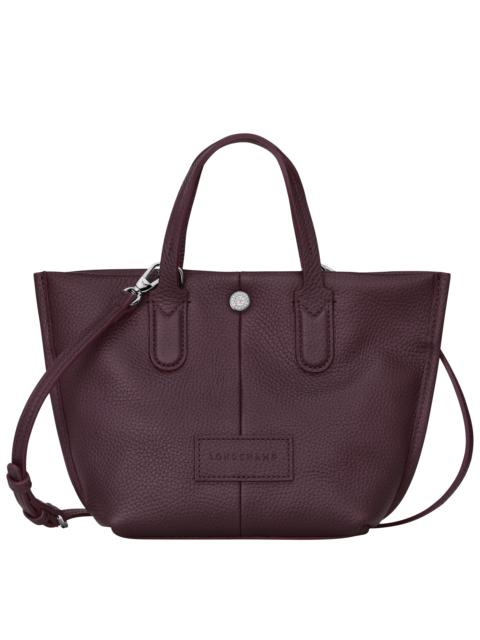 Essential XS Handbag Eggplant - Leather