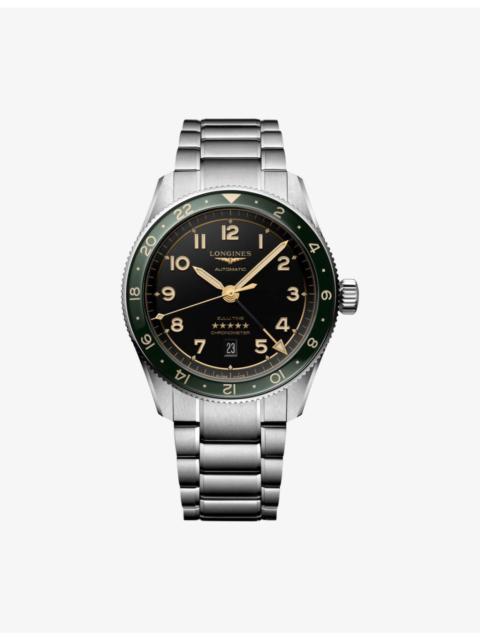 L3.812.4.63.6 Spirit Zulu Time 42mm Ceramic Bezel Stainless-Steel Automatic Watch