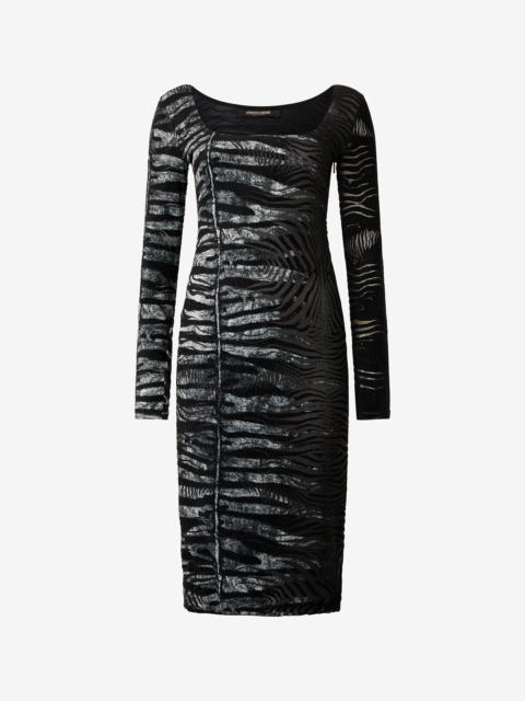 Dress With Tiger Skin And Zebra Motif