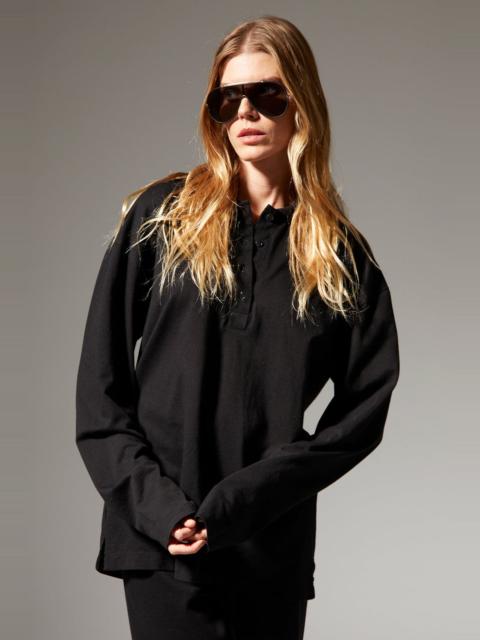 COTTON JERSEY OVERSIZED POLO