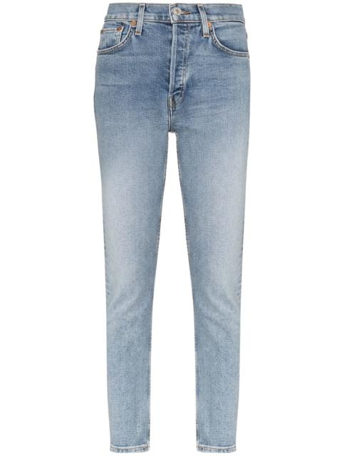 slim-fit cropped jeans