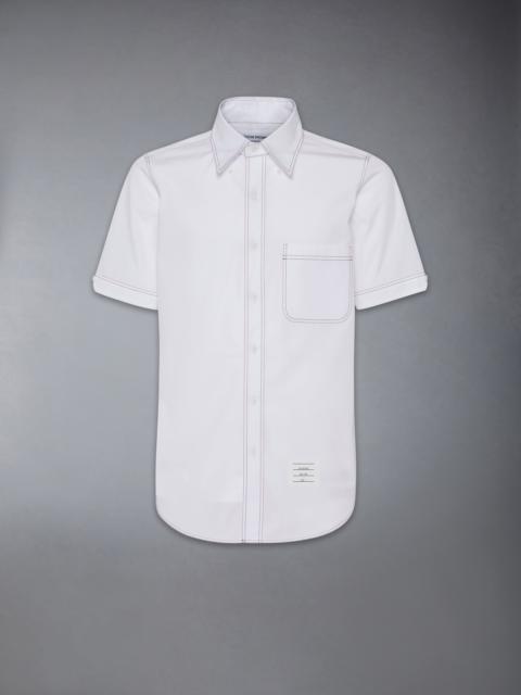 decorative-stitch cotton shirt