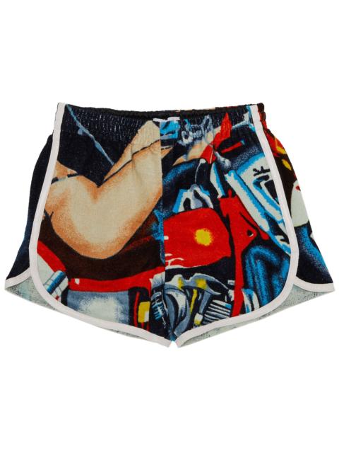 Marine Serre Regenerated Jersey Jacquard Towels Shorts 'Multicolor'