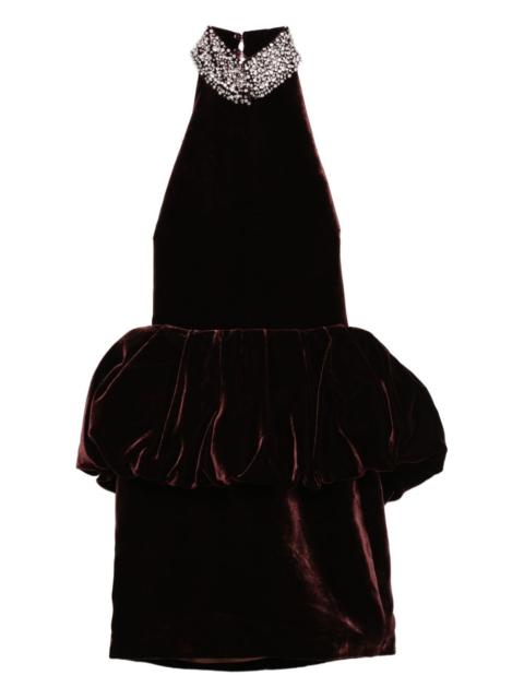 Hemingway peplum-waist mini dress