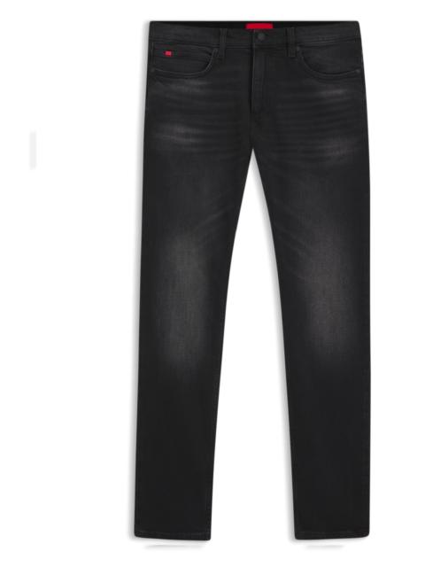 EXTRA-SLIM-FIT BLACK JEANS IN STRETCH DENIM