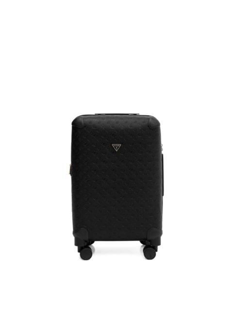 embossed logo luggage