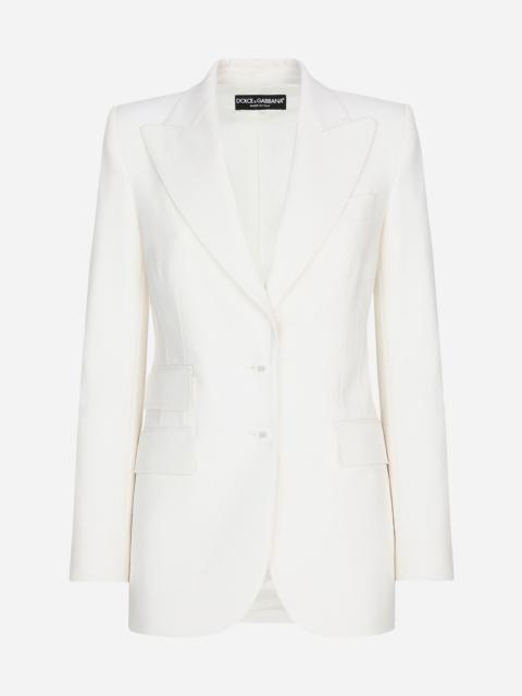 Two-way stretch wool jacket