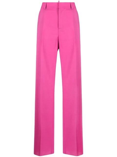 high-waisted wide-leg trousers